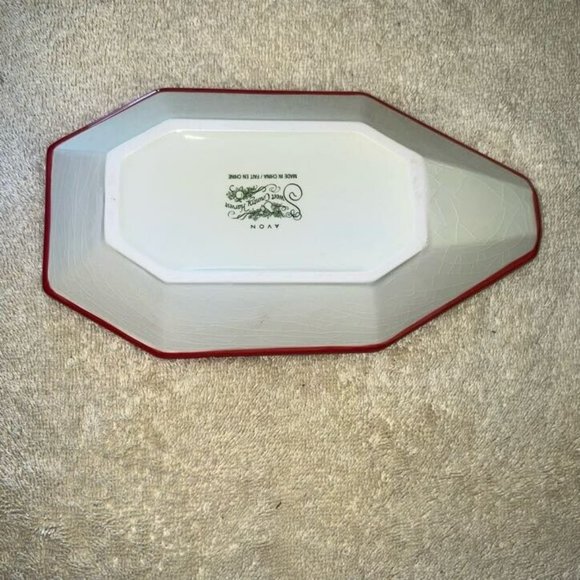 1980's Avon Sweet Country Harvest Spoon Rest Ceramic Fruit Pattern NOS - Picture 2 of 7